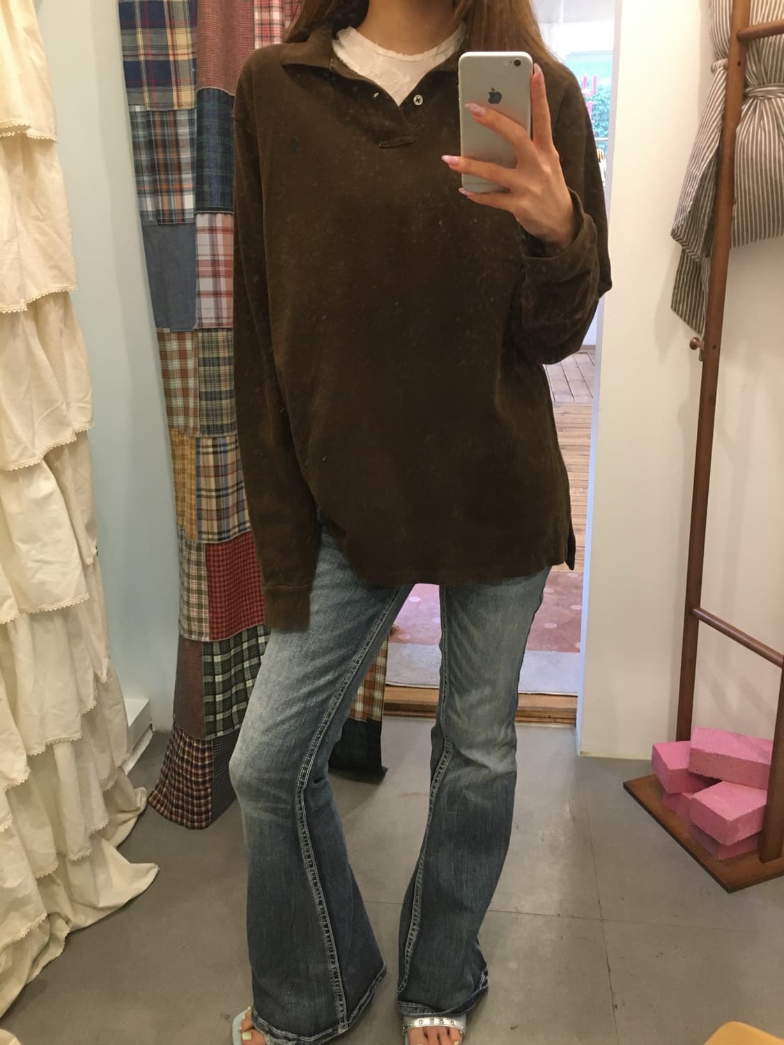 폴로 브라운 롱 카라티 상품이미지6
