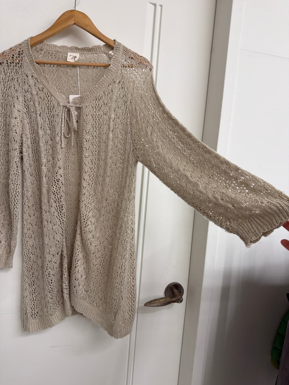 일본빈티지 하구미 크로셰 가디건 상품이미지6
