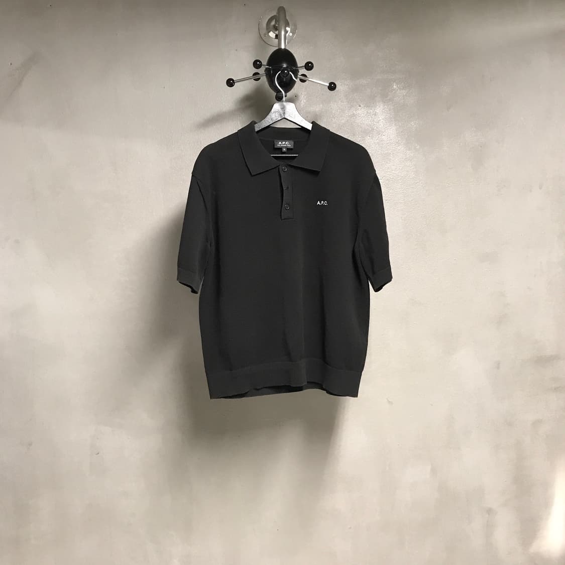 APC 아페쎄 블랙 반팔 카라티 XL 상품이미지1