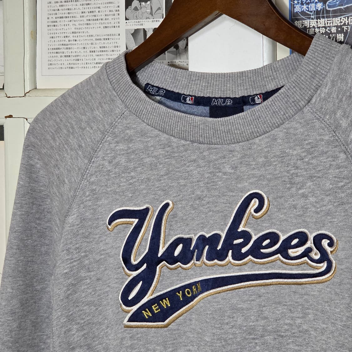 MLB 뉴욕양키스 그레이 맨투맨 상품이미지2