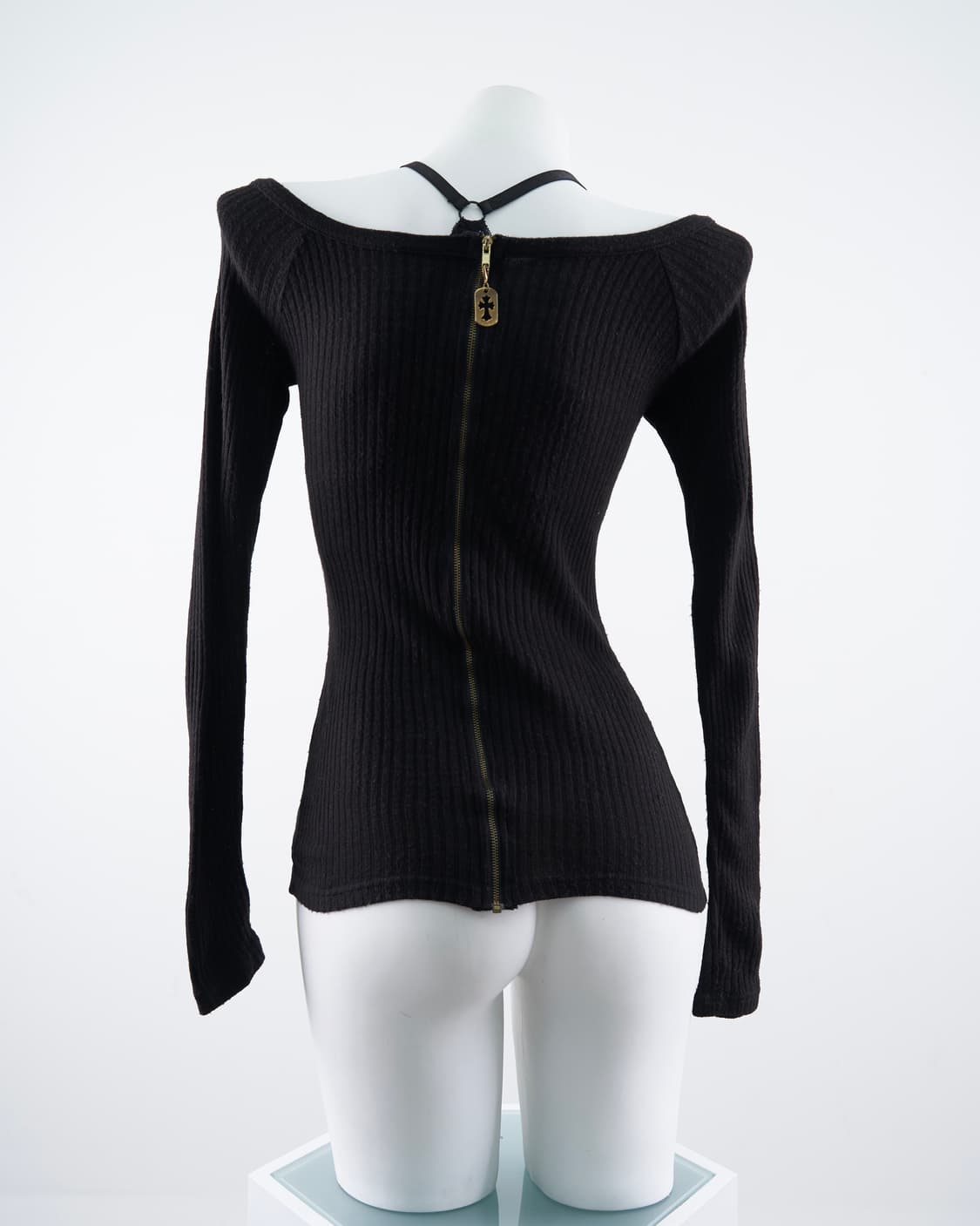 d.i.a 백 집업 디테일 골지 긴팔 슬리브리스 상품이미지3