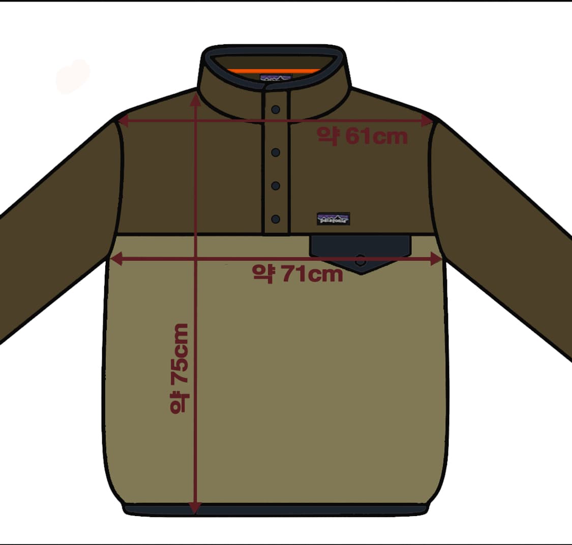 파타고니아 신칠라 스냅티 스웨터 카고그린 색상 XL
 상품이미지10