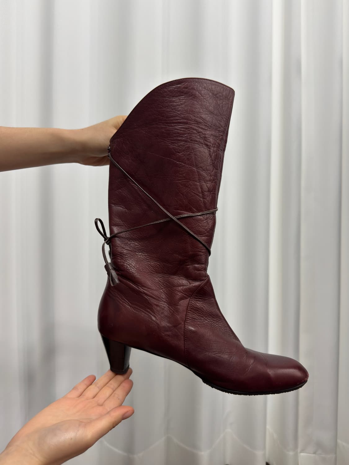 red leather boots 상품이미지9