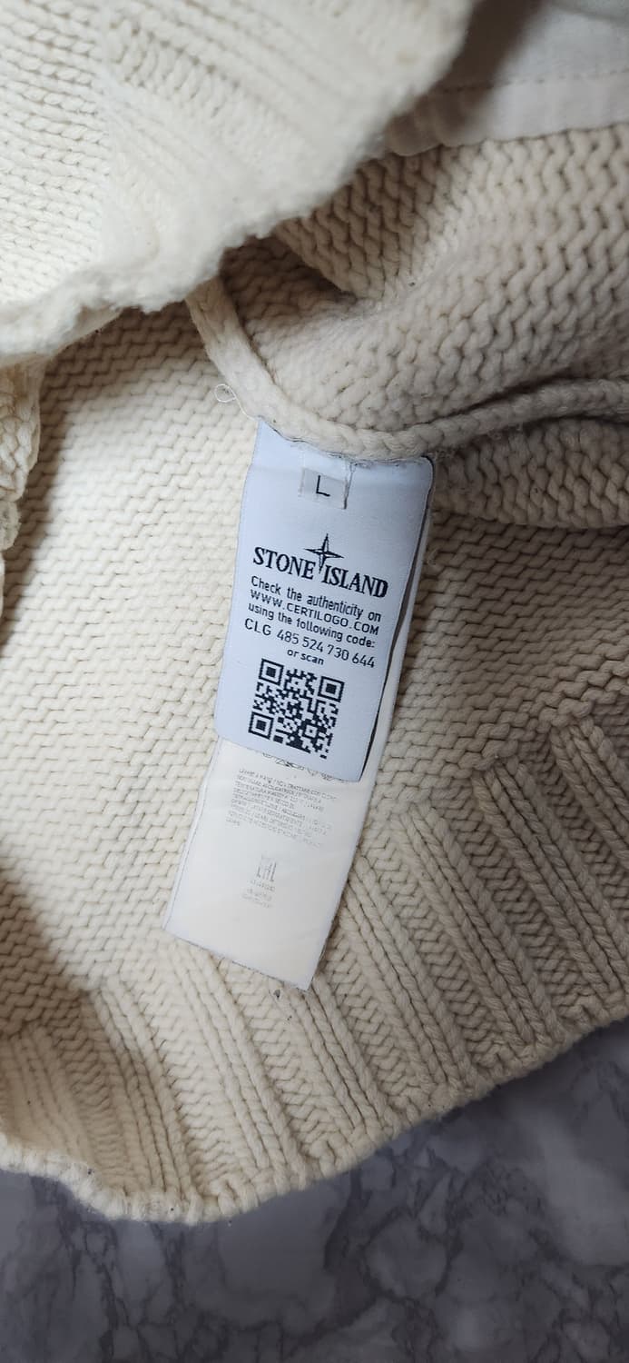 스톤아일랜드 아이보리 꽈배기 니트 집업 자켓 상품이미지7