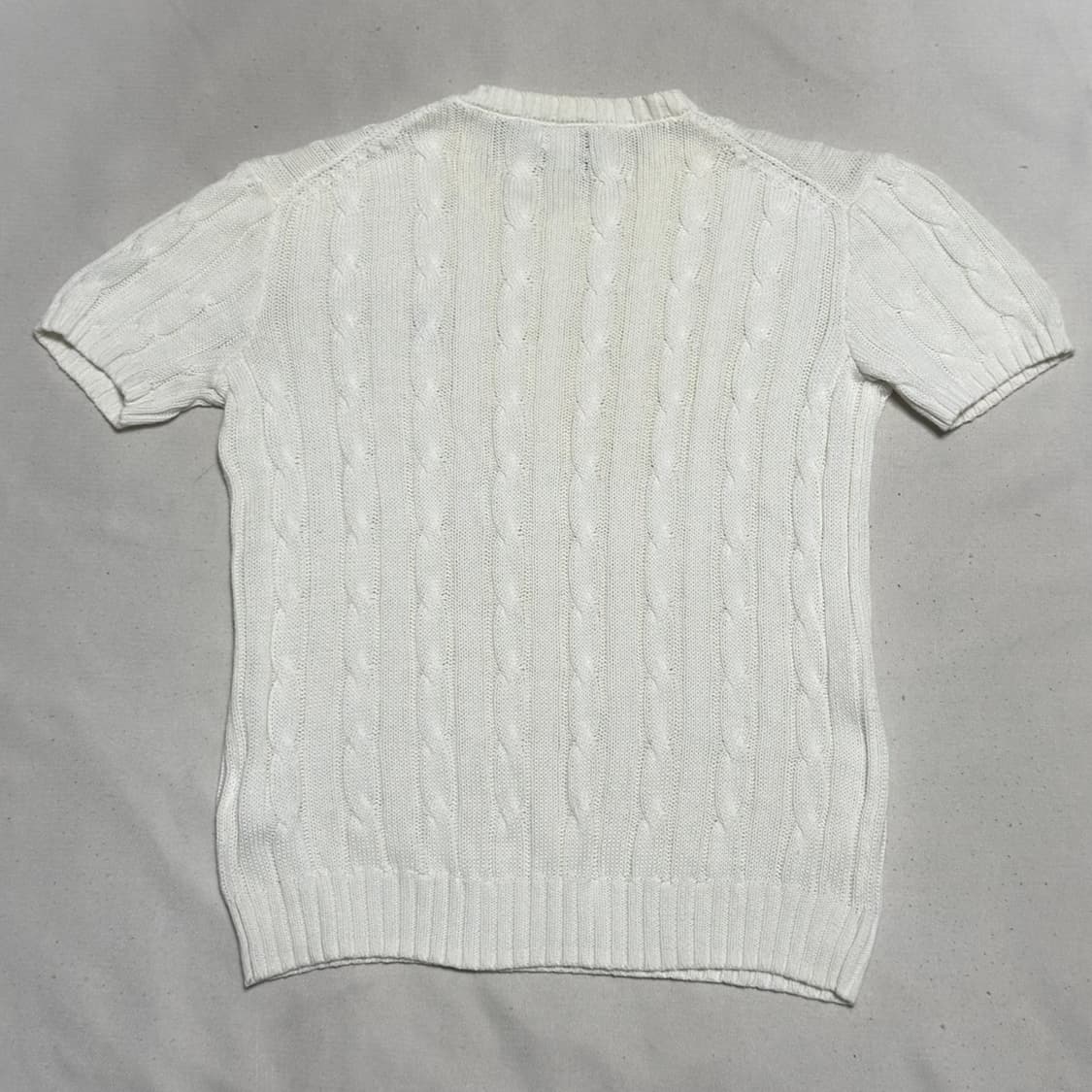 M 폴로랄프로렌 화이트 케이블 반팔 니트 상품이미지3