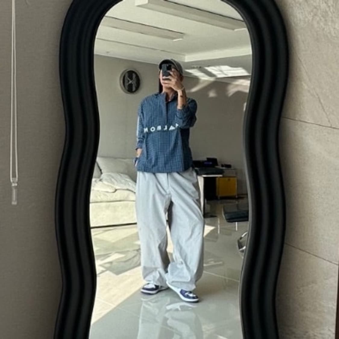 착용샷있음) 말본 아디다스 콜라보 체크 아노락 L 사이즈 상품이미지6