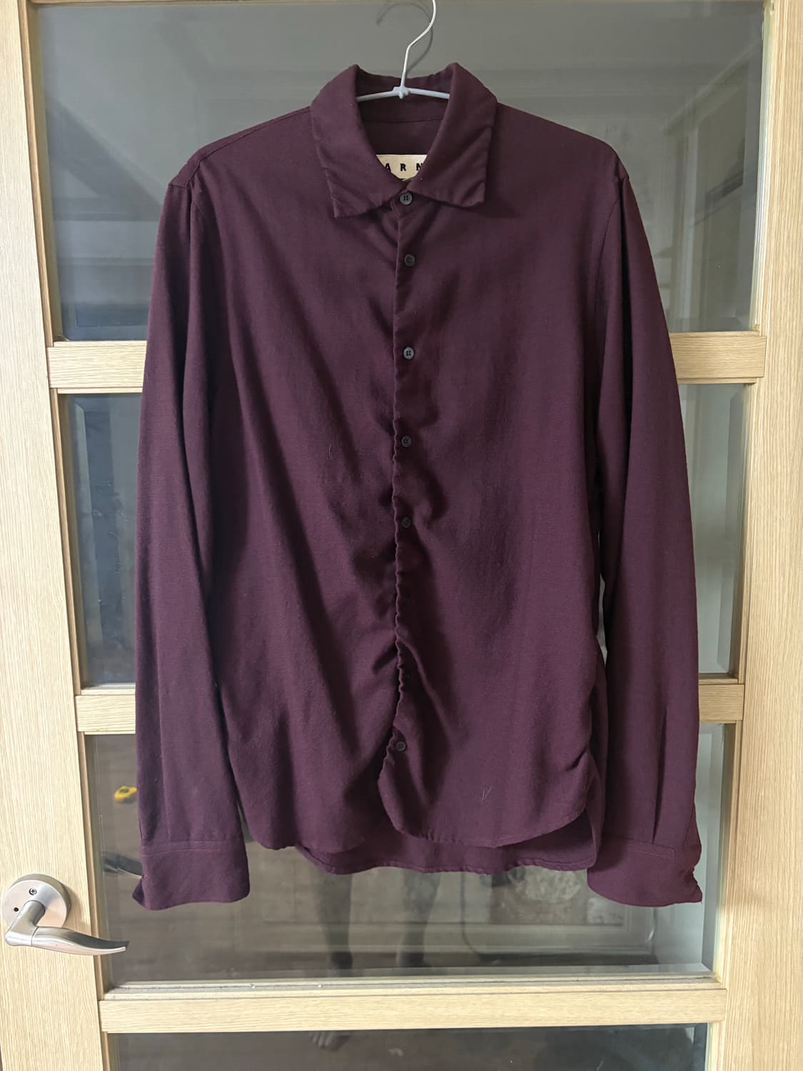 Marni wool shirt 버건디 상품이미지1