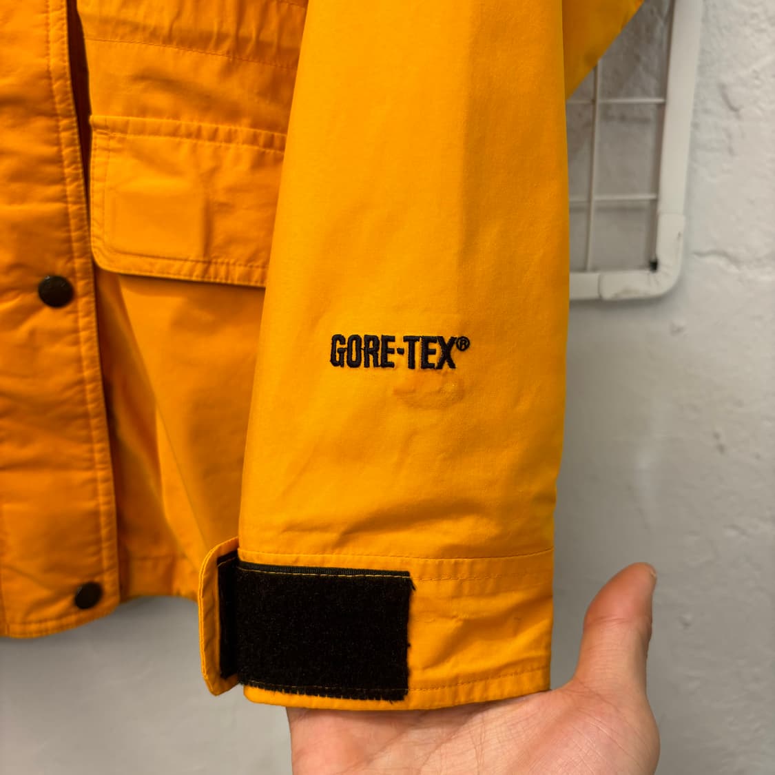 90s 노스페이스 GTX 옐로우 빈티지 바람막이 자켓 XL 상품이미지4