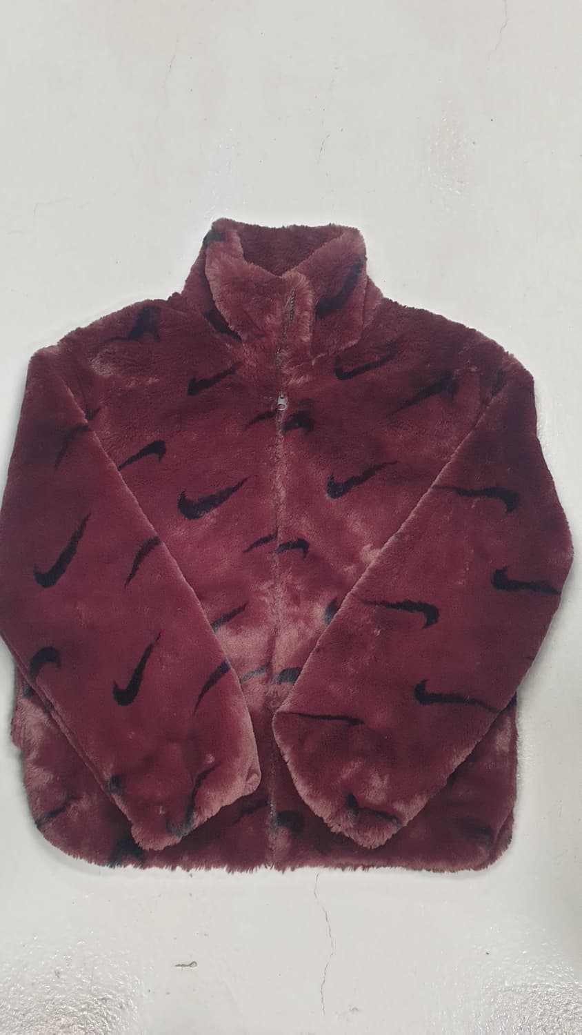 나이키 스우시 퍼 플리스 자켓 버건디 상품이미지1