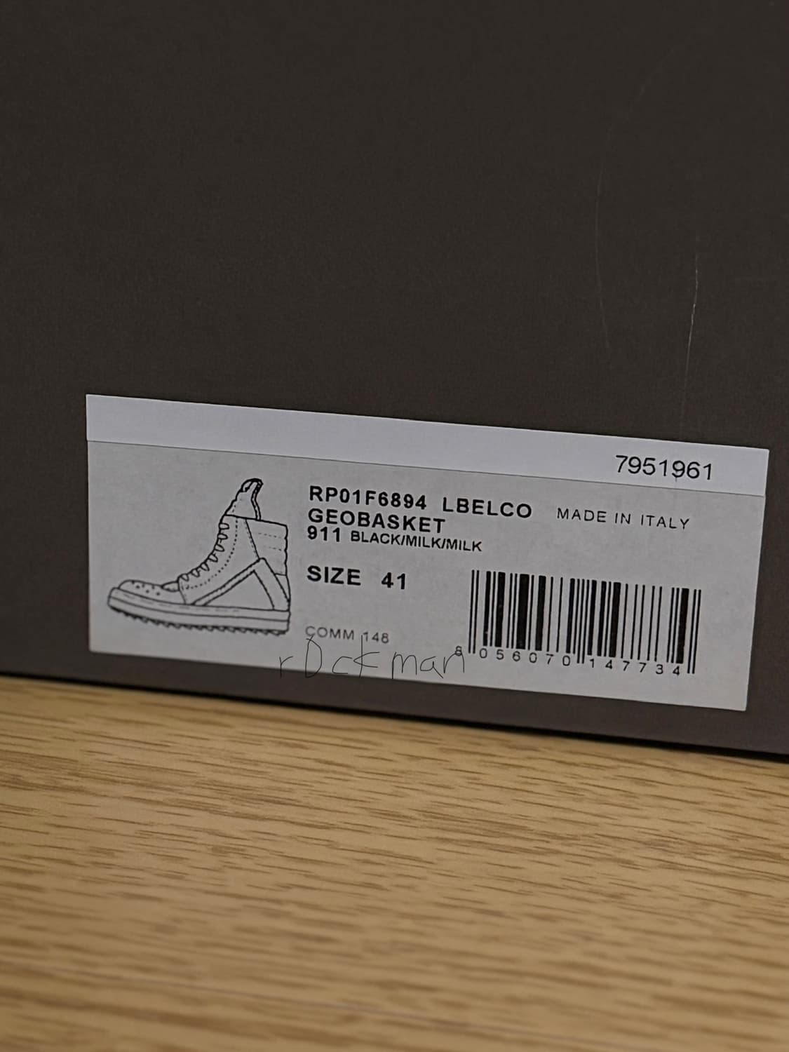 [41] 26SS 릭오웬스 지오바스켓 스니커즈 상품이미지7
