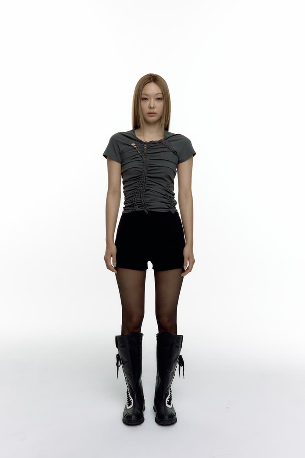 Kashiko braided tee 상품이미지2