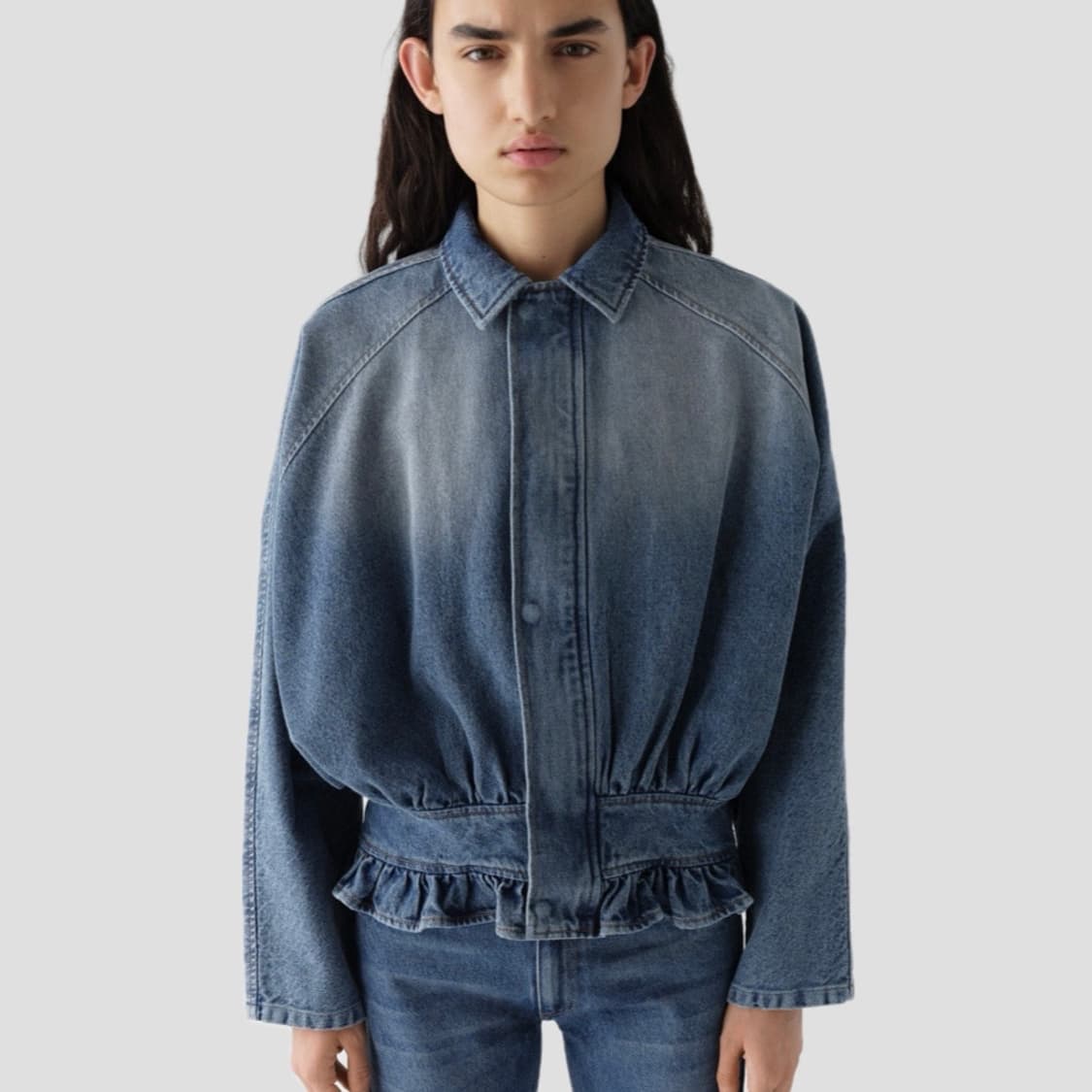 [S]기마구아스 Mila 프릴 데님 자켓 상품이미지1