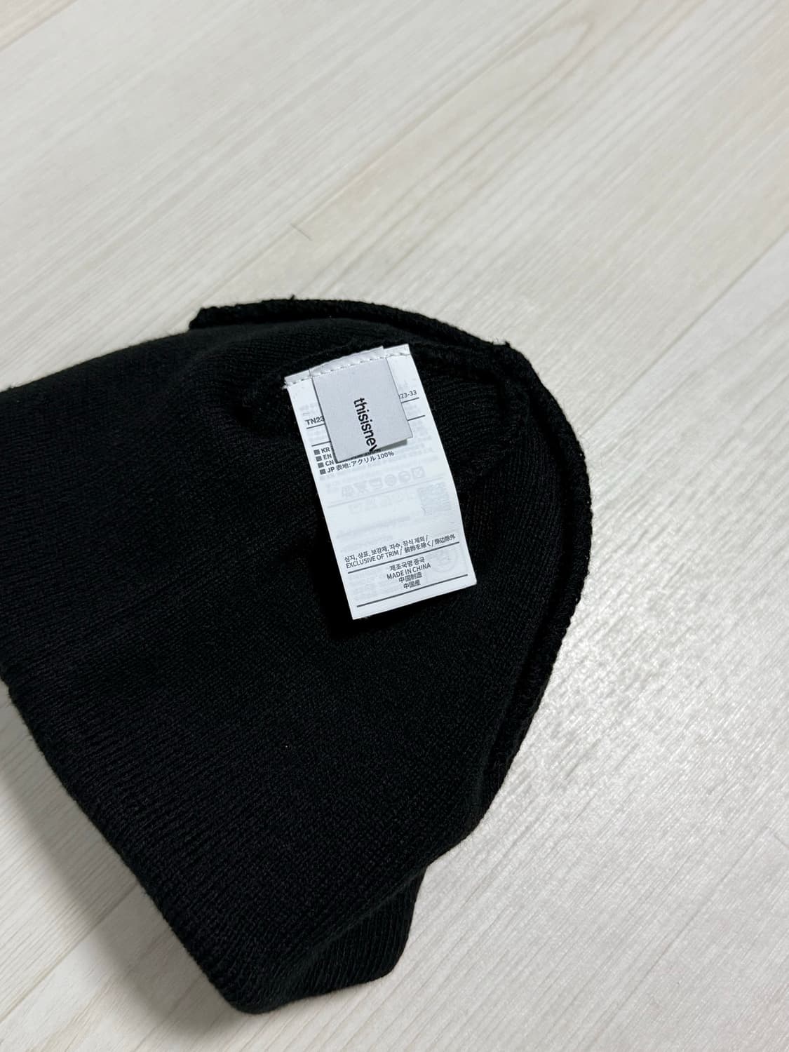 디스이즈네버댓 sp로고 투웨이 비니 블랙 상품이미지4