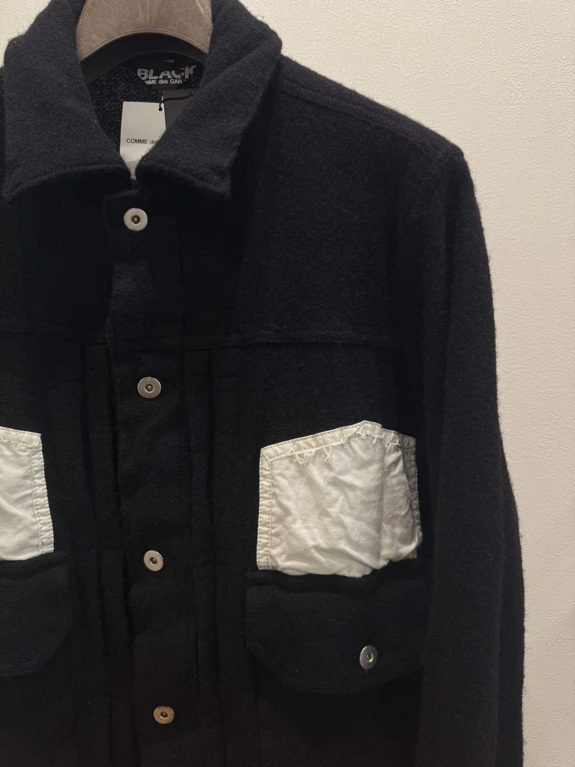 꼼데가르송 블랙 24aw 축융울 트러커 자켓 상품이미지3