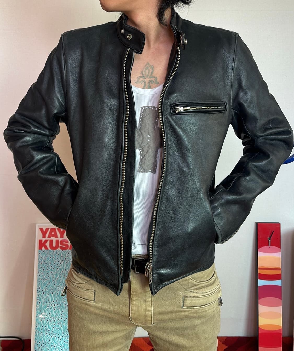 Vintage Cow Leather Jacket 상품이미지3