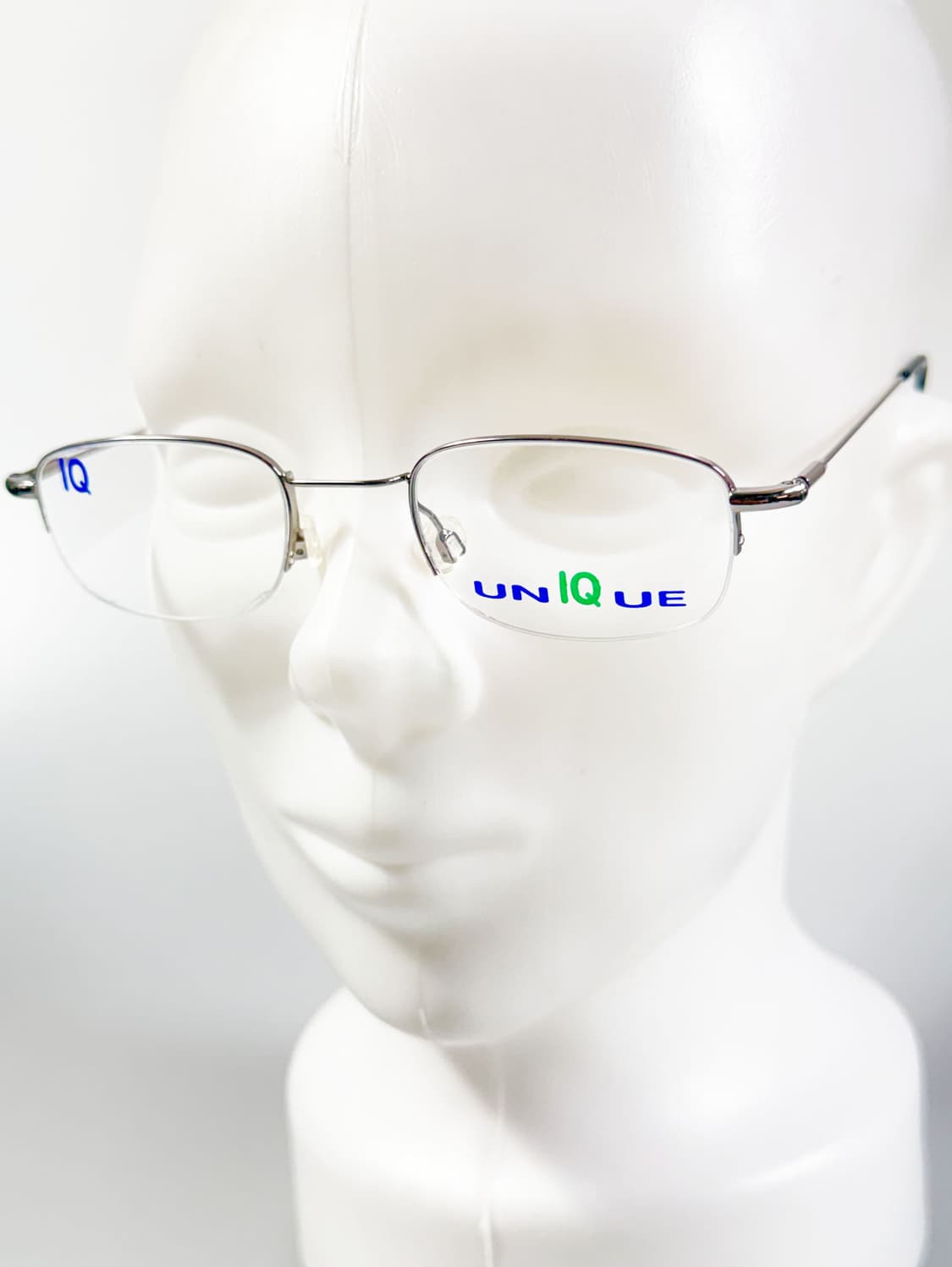 UNIQUE 다크실버 메탈 반무테 스퀘어 빈티지 안경 상품이미지8