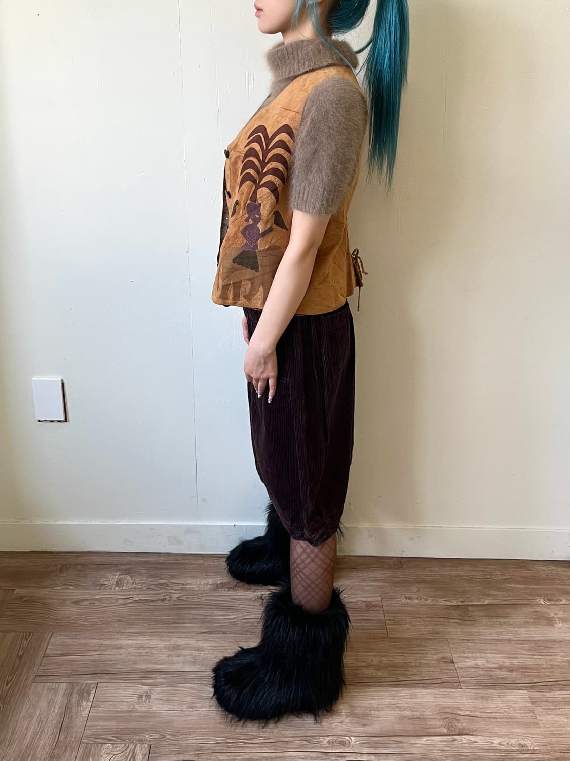 90’s carlos ibanez suede 베스트 자켓 상품이미지7