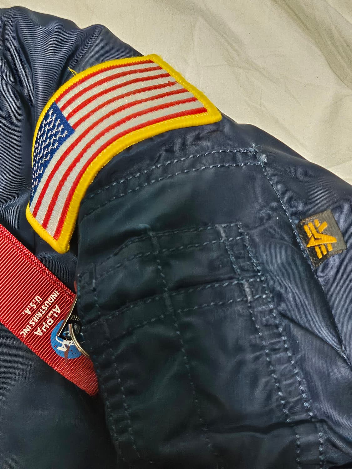 알파인더스트리 나사 네이비 리버시블 봄버 MA-1 자켓 3XL 상품이미지2