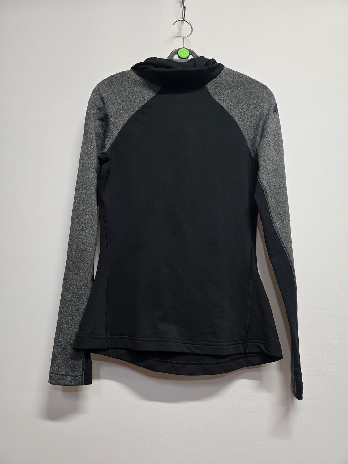 아디다스 여성 기모 짚업 블랙/회색 상품이미지1