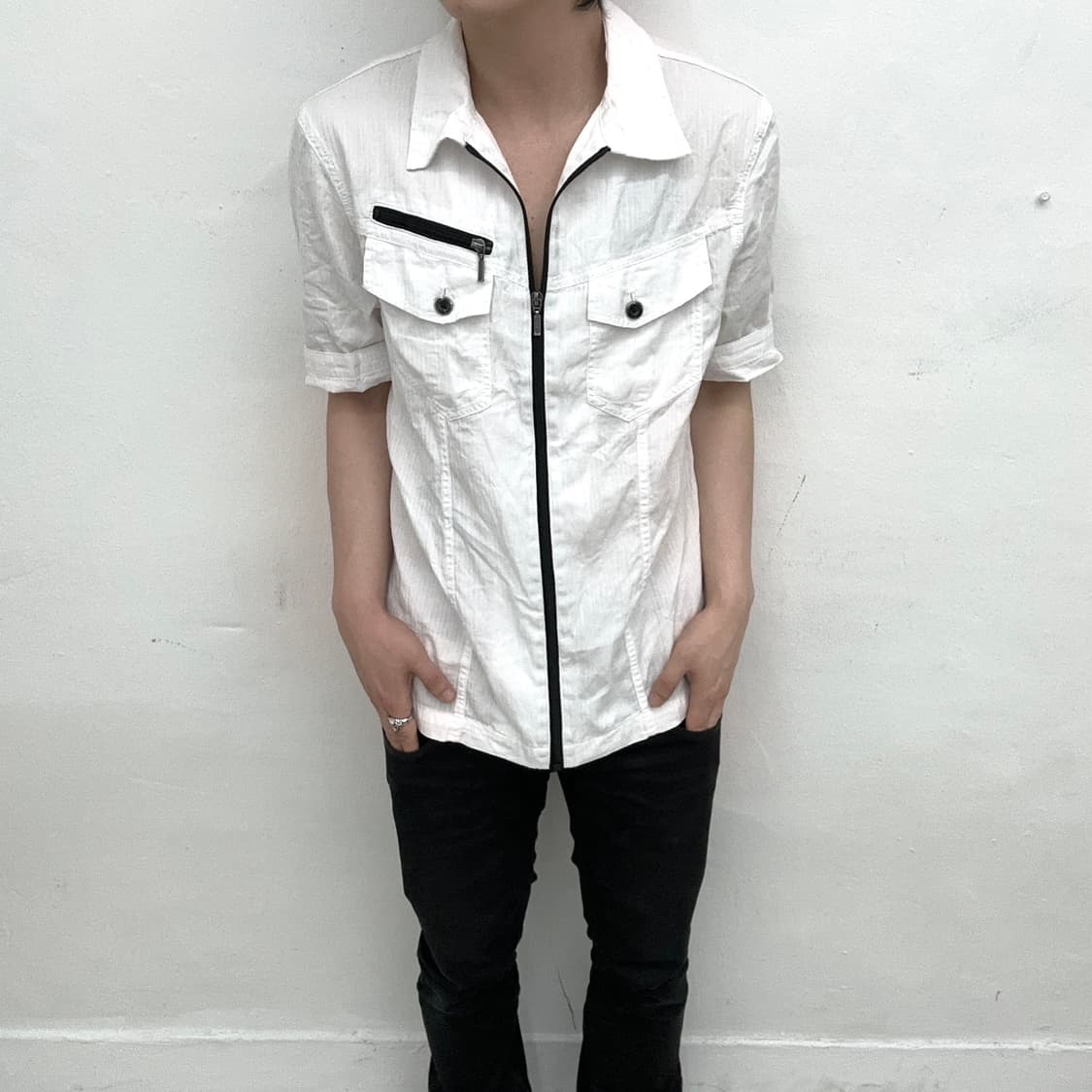 White formal short jacket 상품이미지1