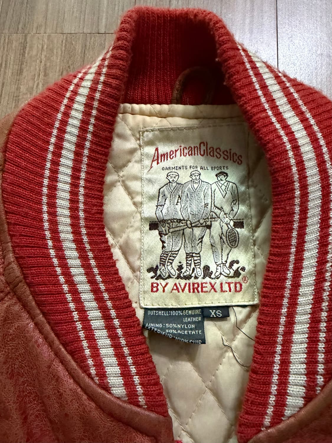 아비렉스 가죽자켓 레드 xs 상품이미지3