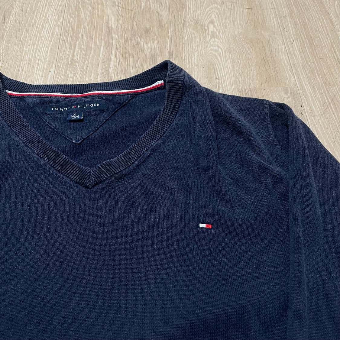 타미힐피거 코튼 브이넥 니트 XL/105 상품이미지3
