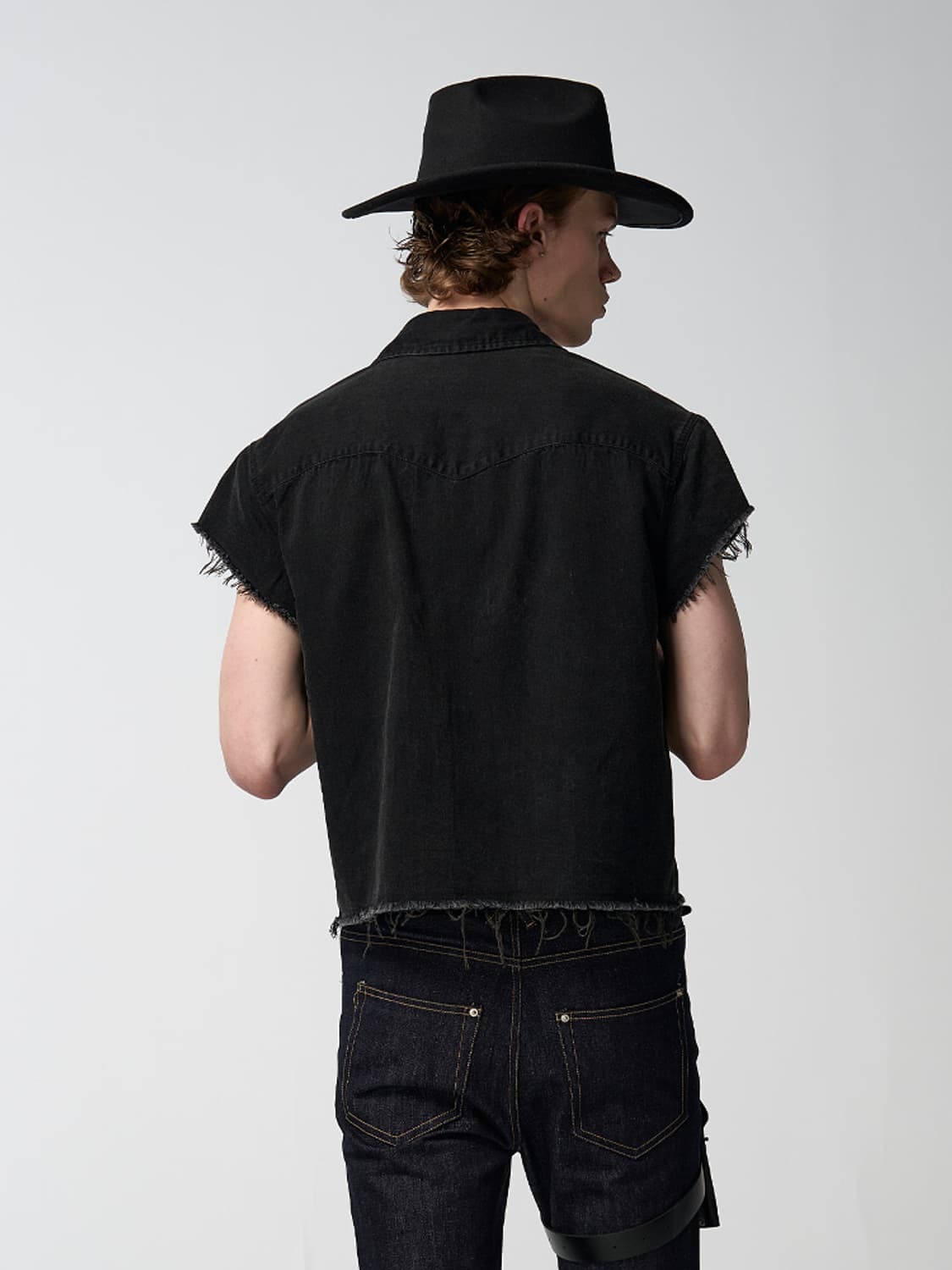 Kirr 데님 블랙 셔츠 L 상품이미지3