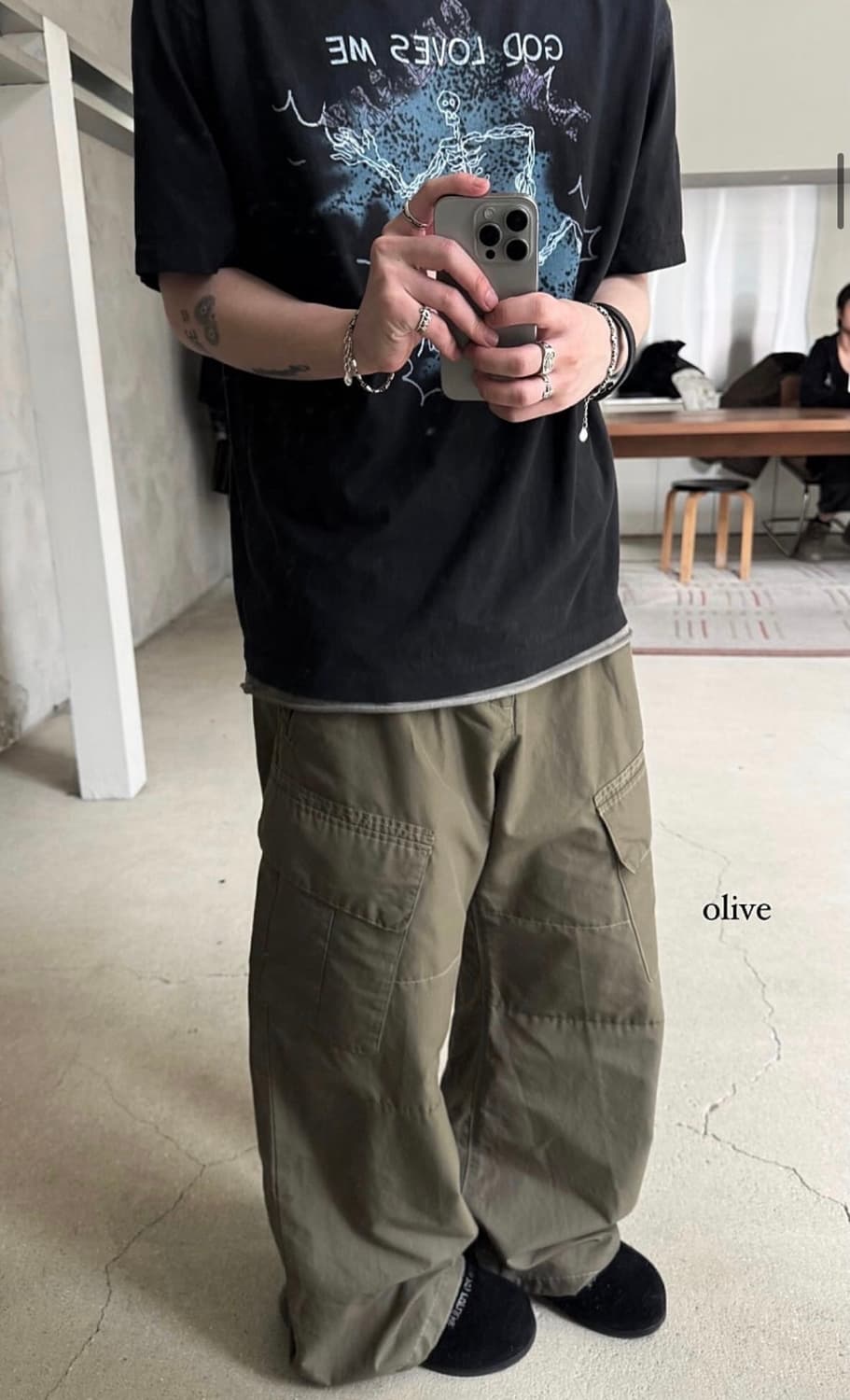 3) 폴리테루 나일론 벨티드 카고 팬츠 새상품 상품이미지1