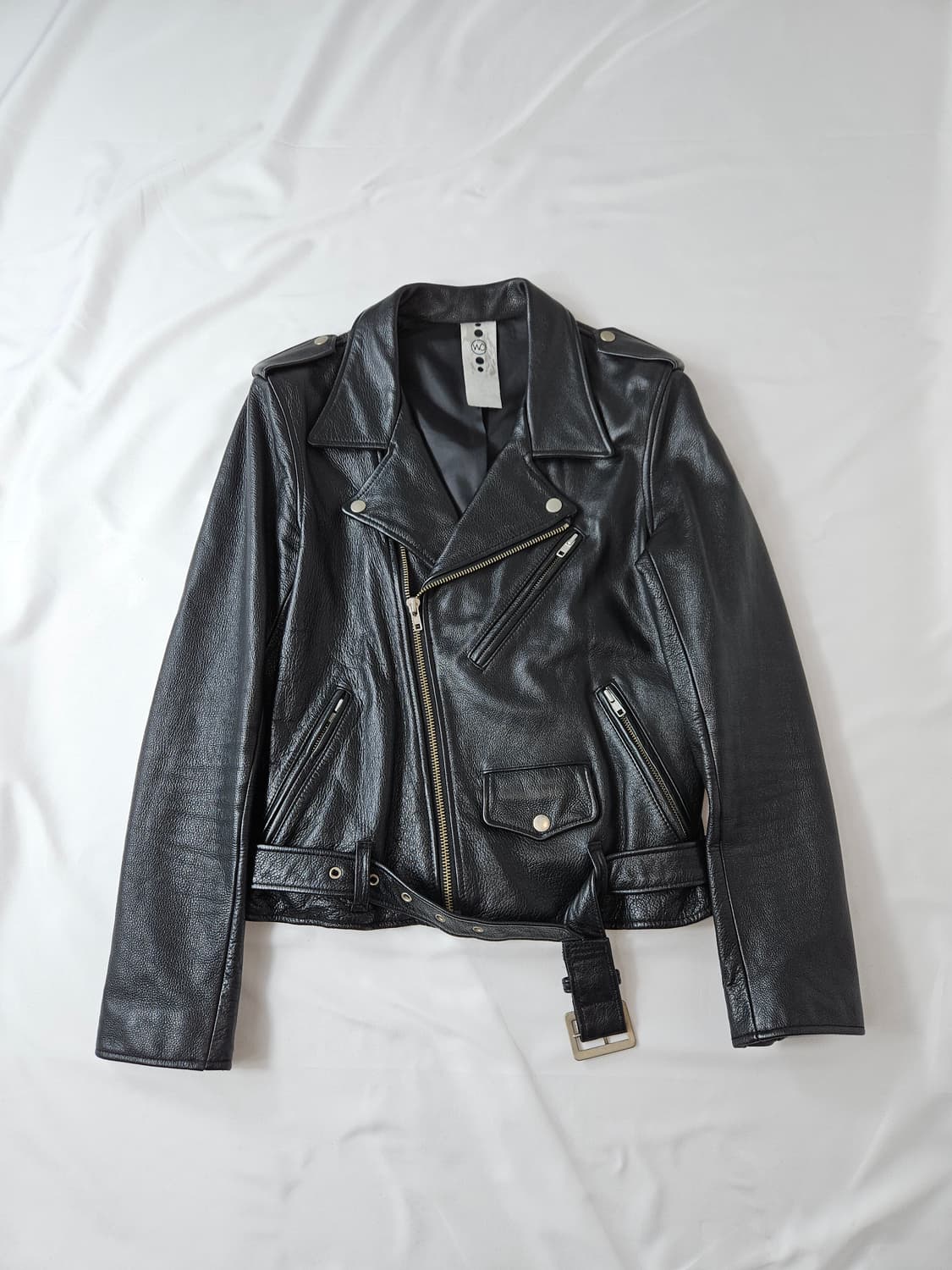 WO 일본 소가죽 리얼레더 라이더 바이커자켓 JP 여성 L 상품이미지1
