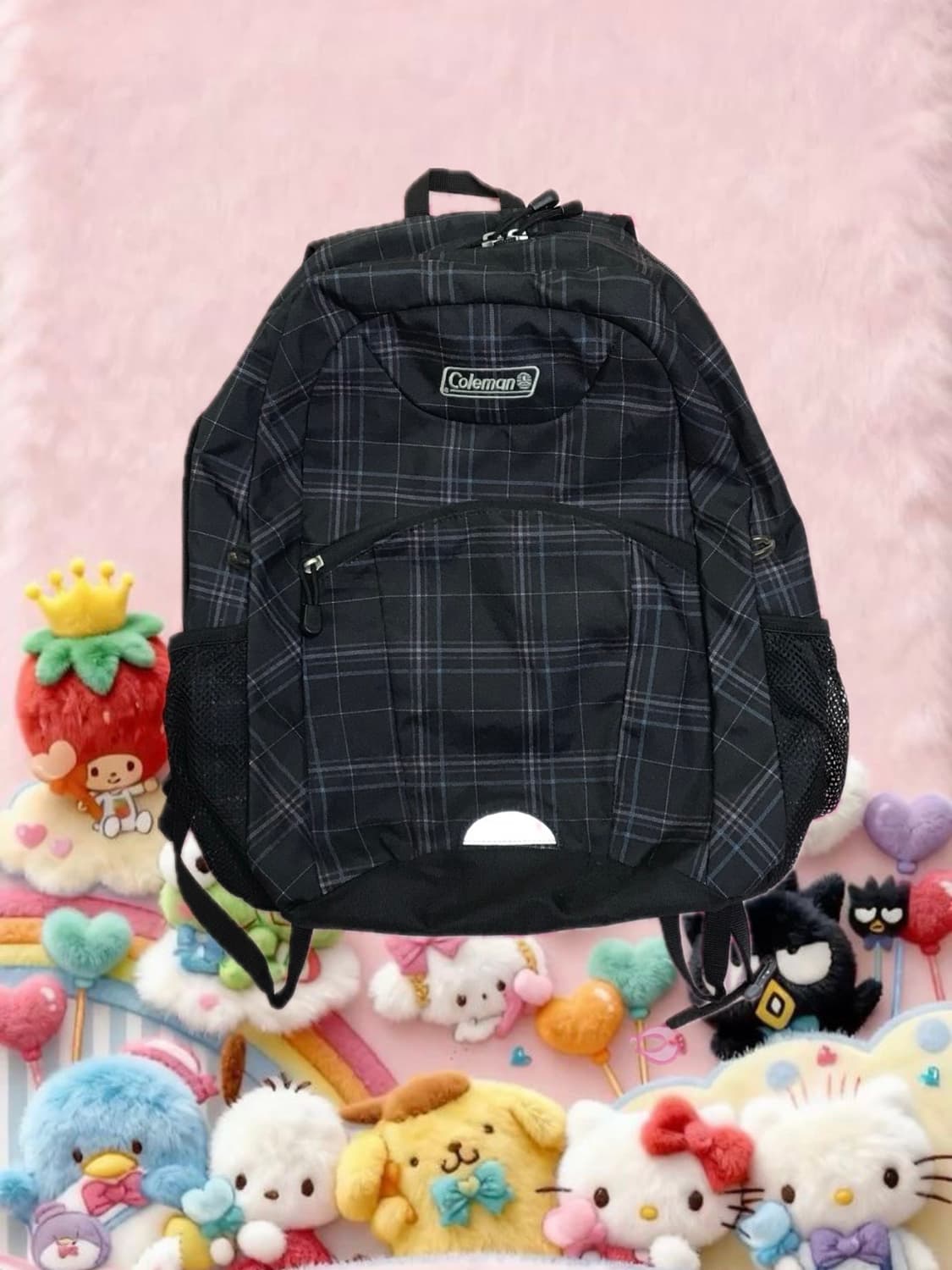 콜맨 체크 백팩 모리가방 하구미가방 상품이미지1