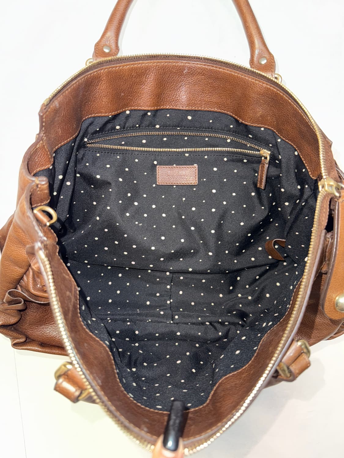 MOSCHINO leather shirring ruffle 숄더백 상품이미지6