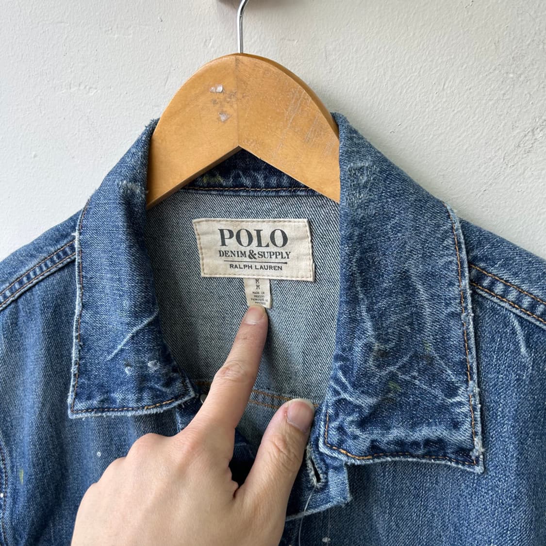 16048 - 폴로 데님앤서플라이 데님 페인팅 트러커 자켓 상품이미지4