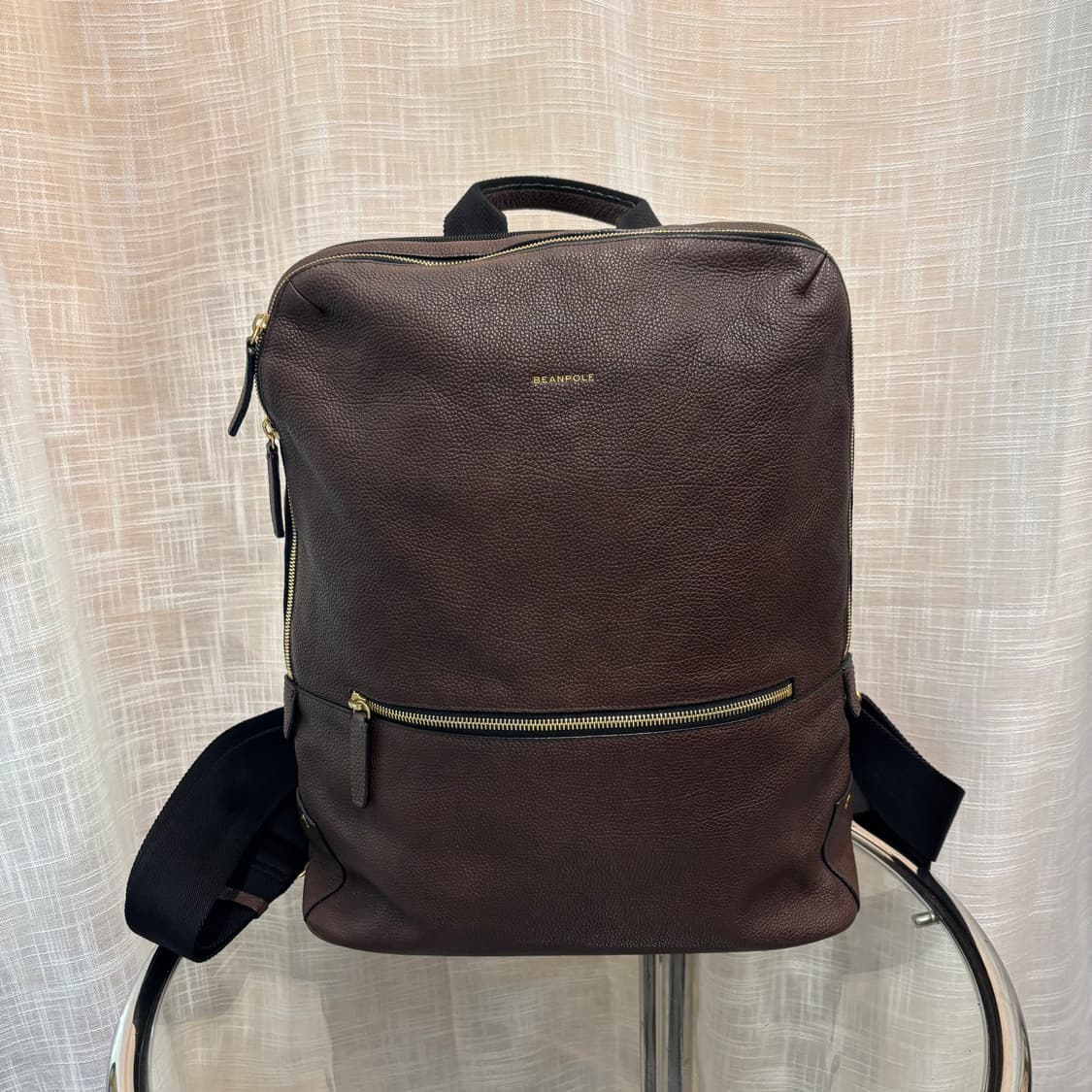 정품 빈폴 남성 소가죽 백팩     상품이미지1