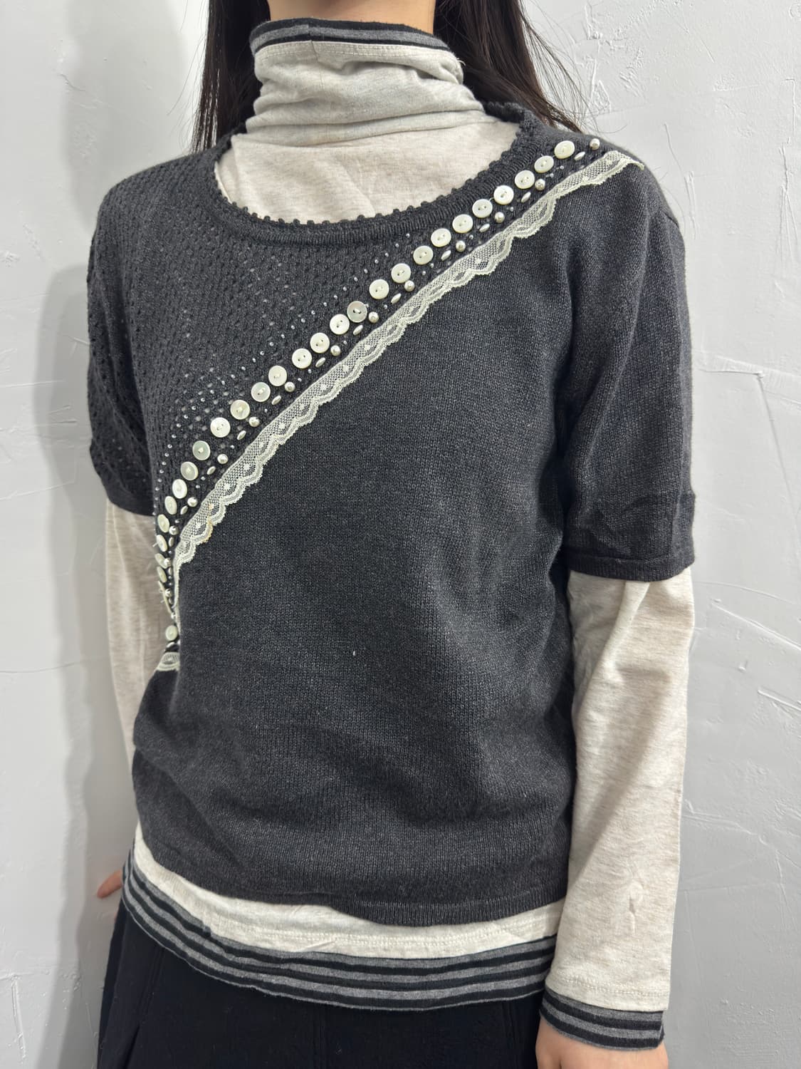 button detail knit 상품이미지3