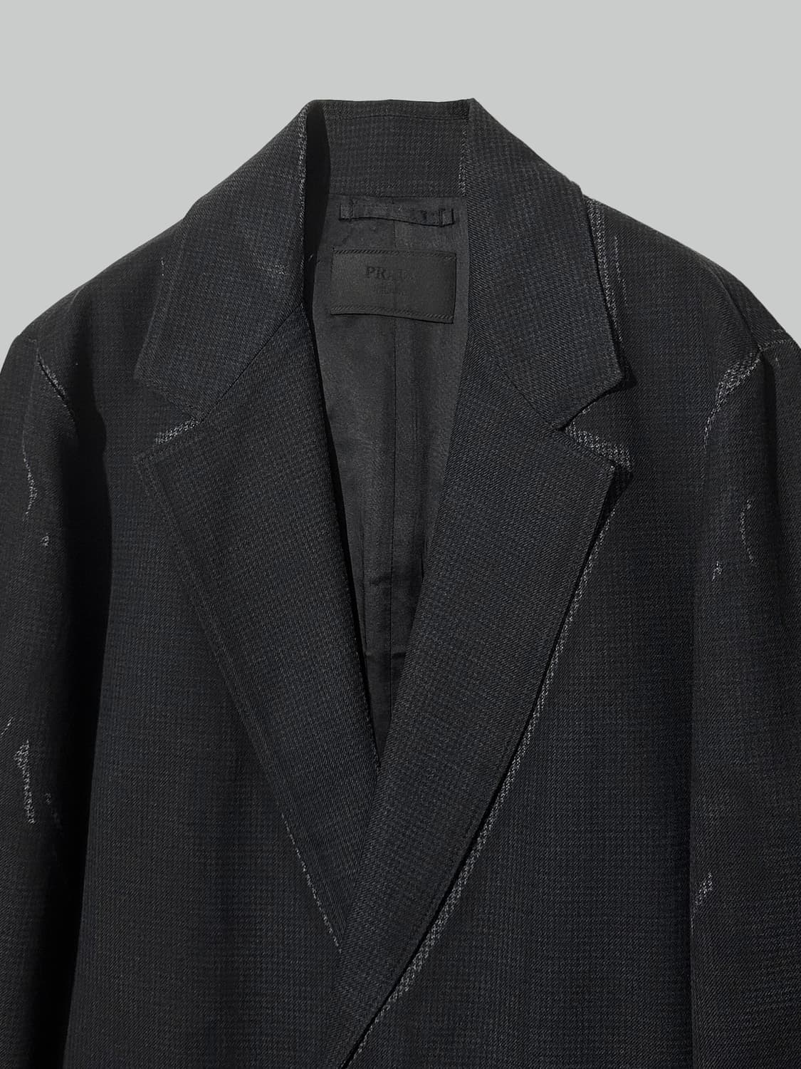 프라다 로고 패치 체스터필드 코트 상품이미지8