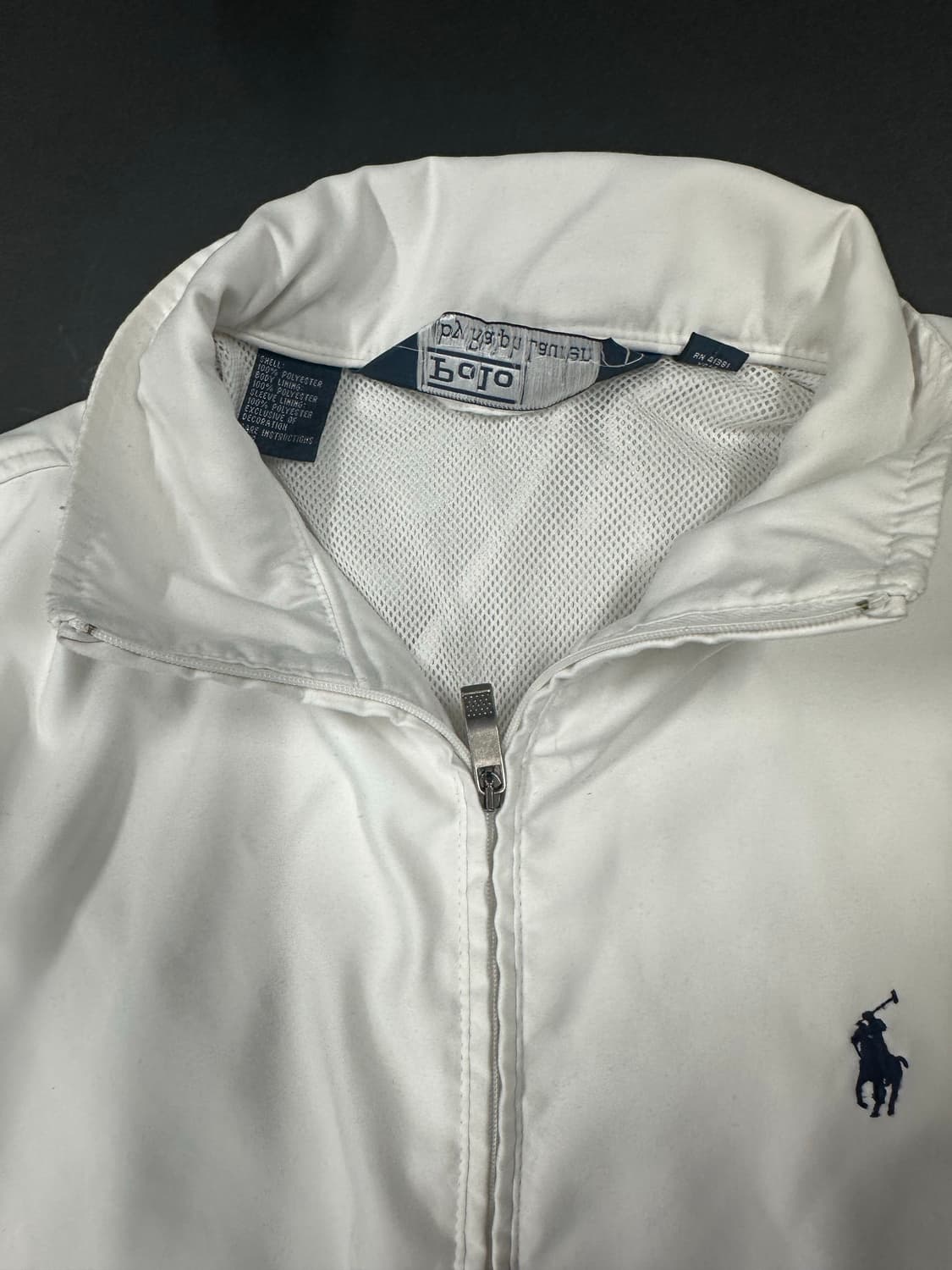 폴로 랄프로렌 폴리쉘 아노락 화이트 반집업 상품이미지5