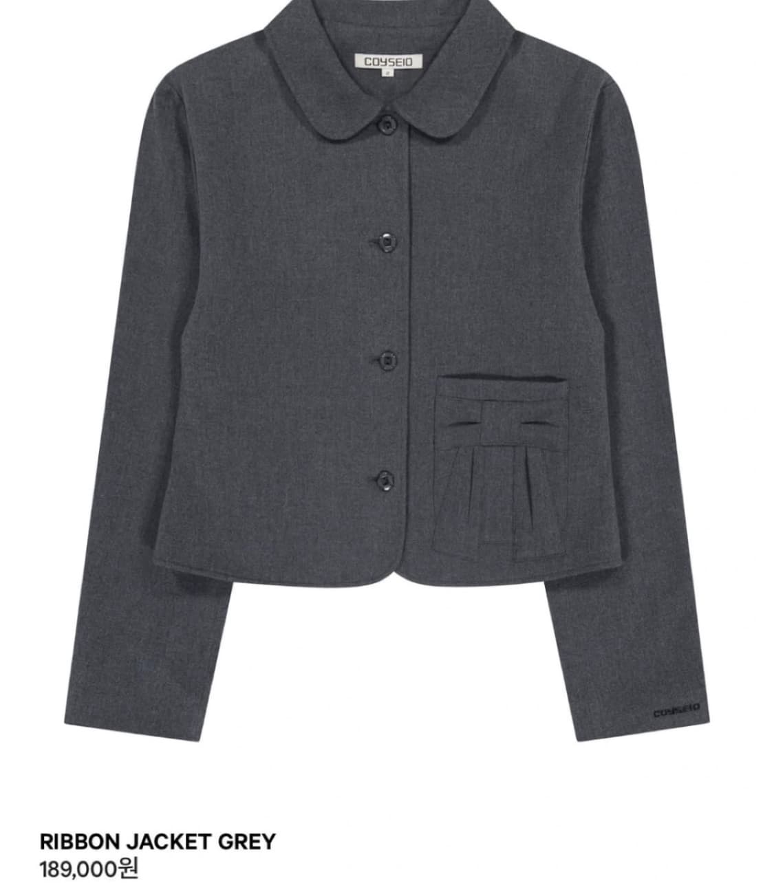 코이세이오 RIBBON JACKET GREY 상품이미지1