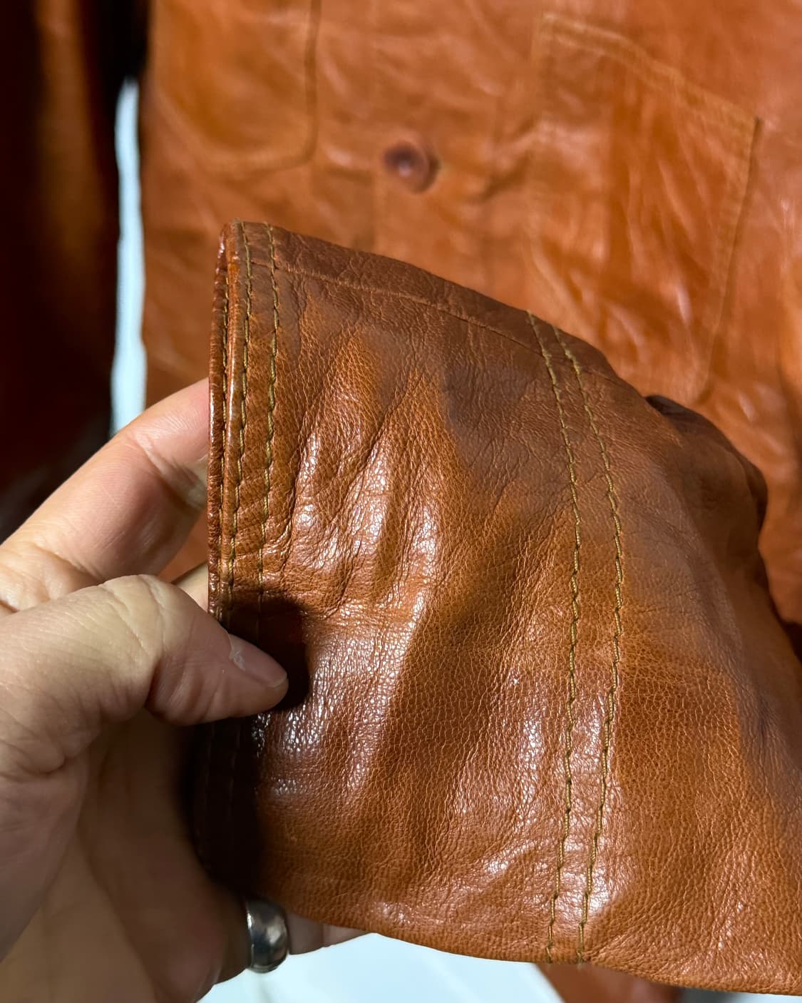 90-00‘s 팀버랜드 레더 카코트 M 상품이미지3