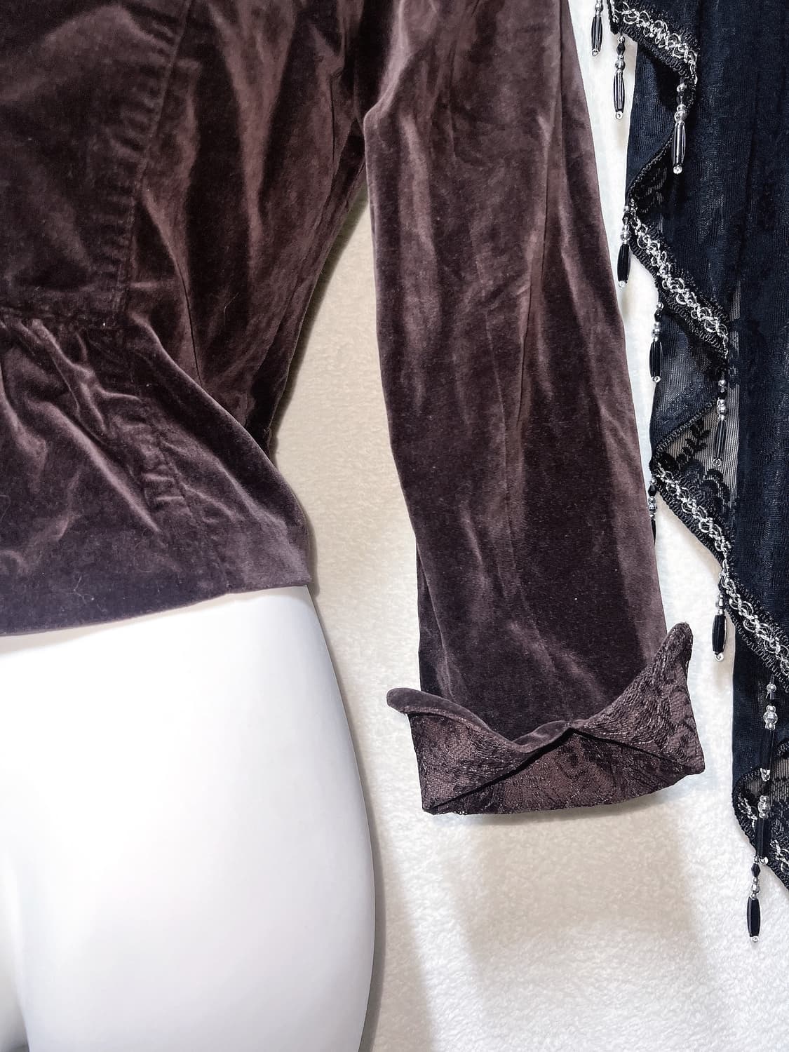 로맨틱고딕 고스로리 펑크 브라운 벨벳 블레이저 자켓 공겜 오리엔탈 갸루 상품이미지5