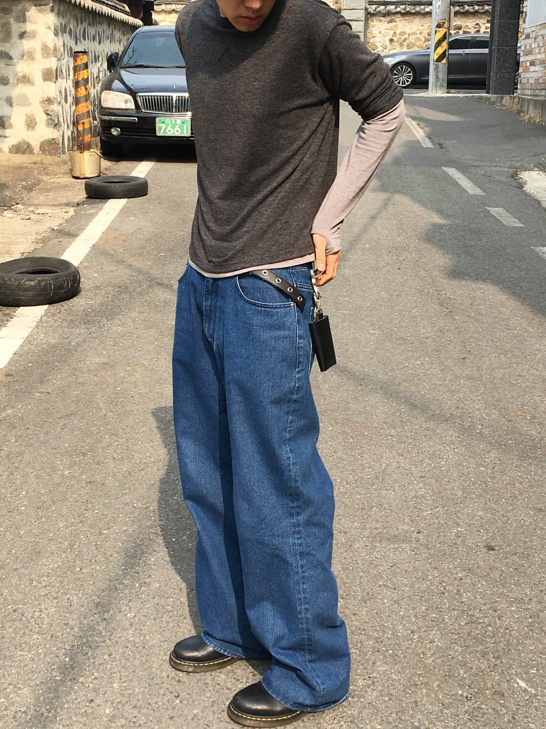 기철 와이드 인디고 팬츠 상품이미지8