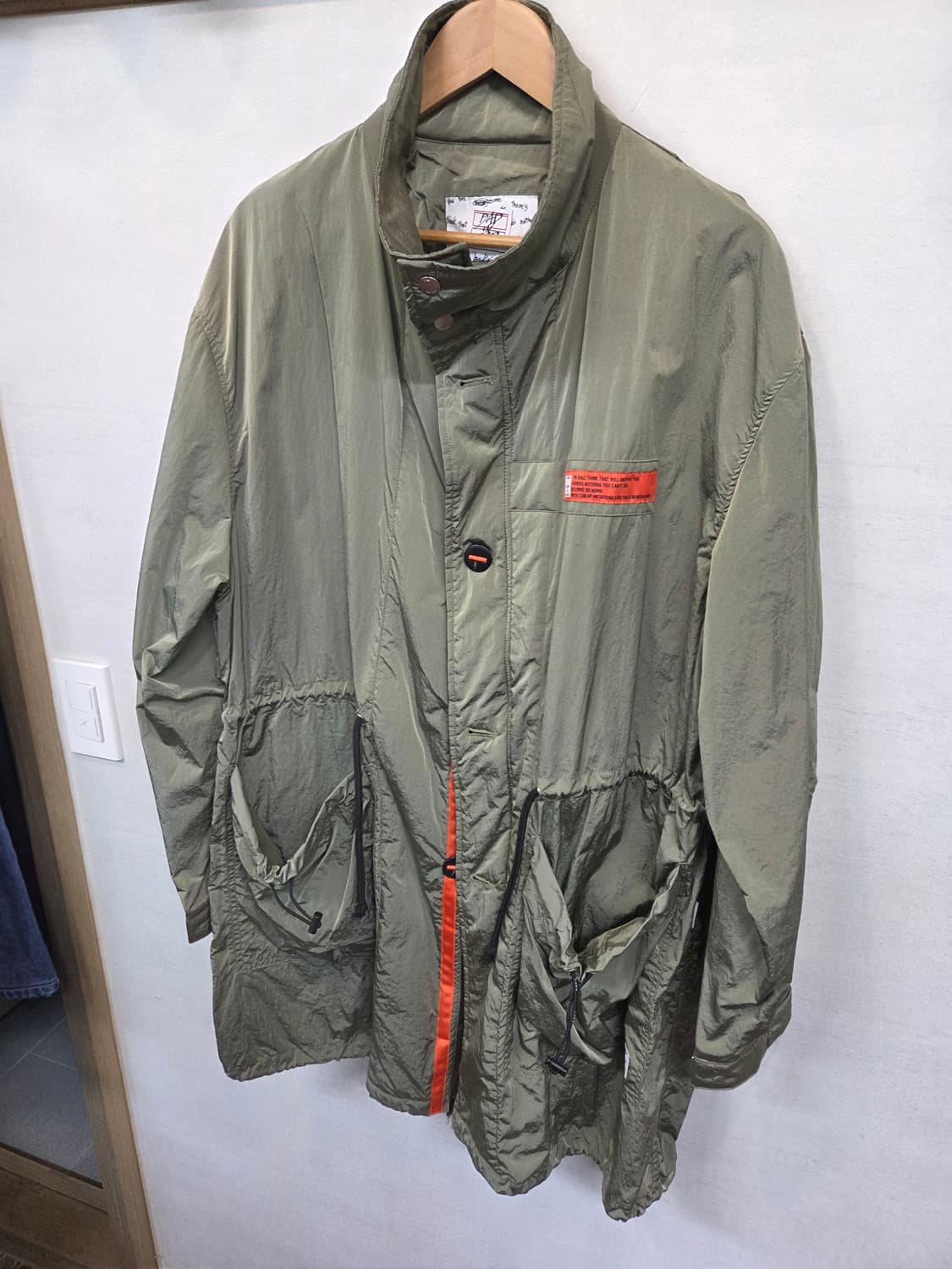 배드인배드 m-51 메탈릭 카키 피쉬테일 나일론 자켓 L 상품이미지6