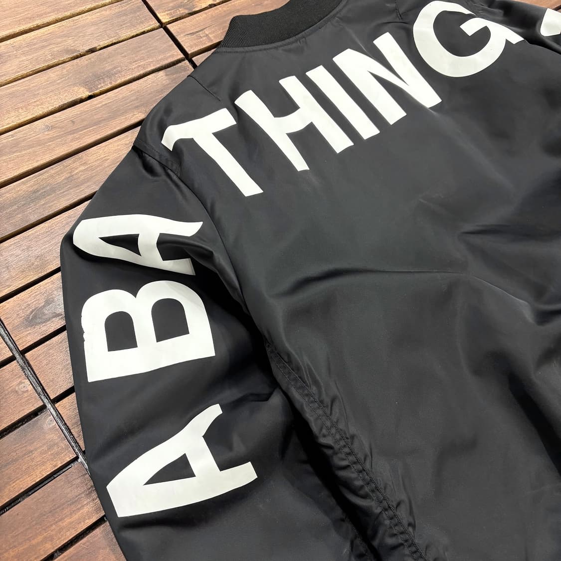 (L) 베이프 MA-1 나일론 항공 점퍼 자켓 상품이미지4