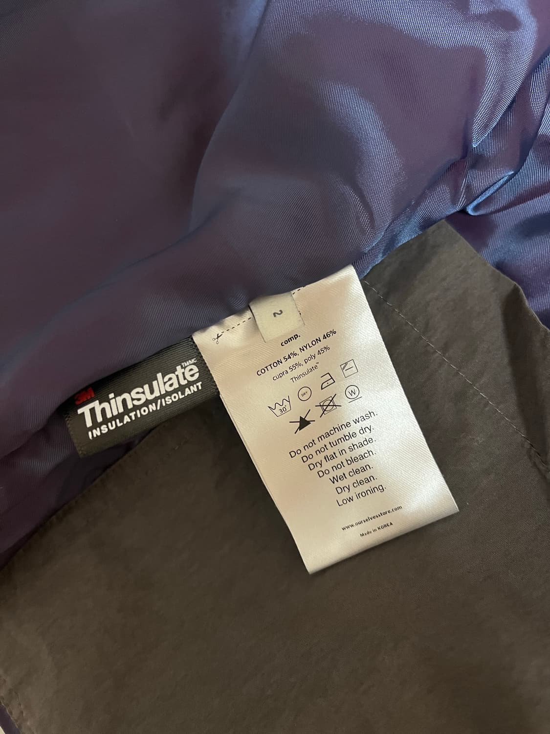 [2] 아워셀브스 밀리터리 라이너 더스티 차콜 상품이미지7