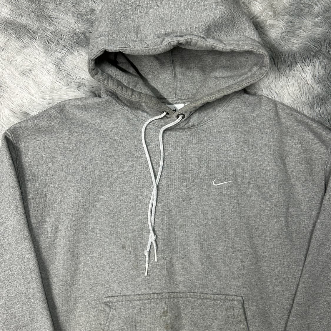 나이키 솔로스우시 플리스 그레이 후드 XL 상품이미지2