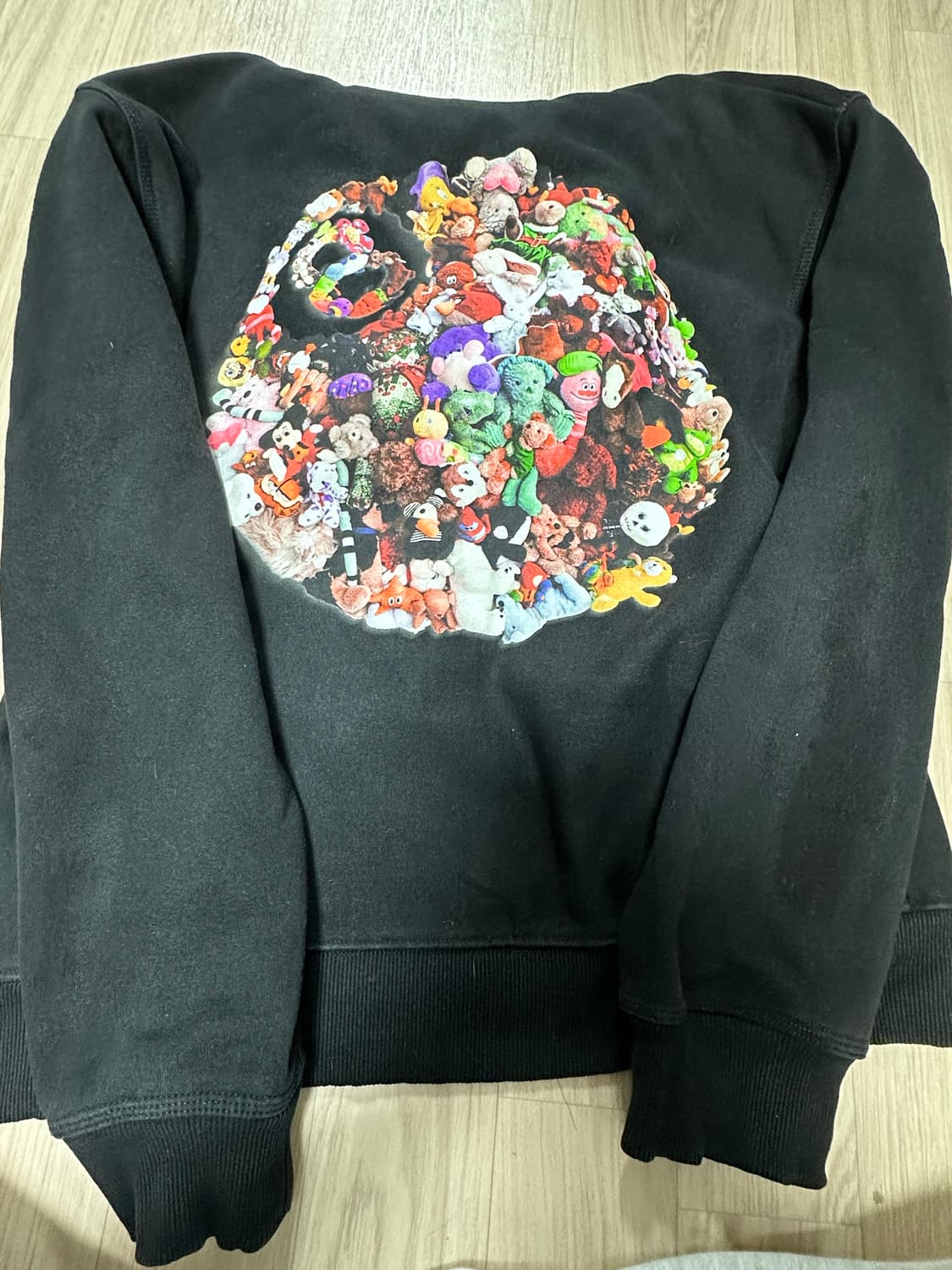 스투시 플러시 후드 블랙 상품이미지3