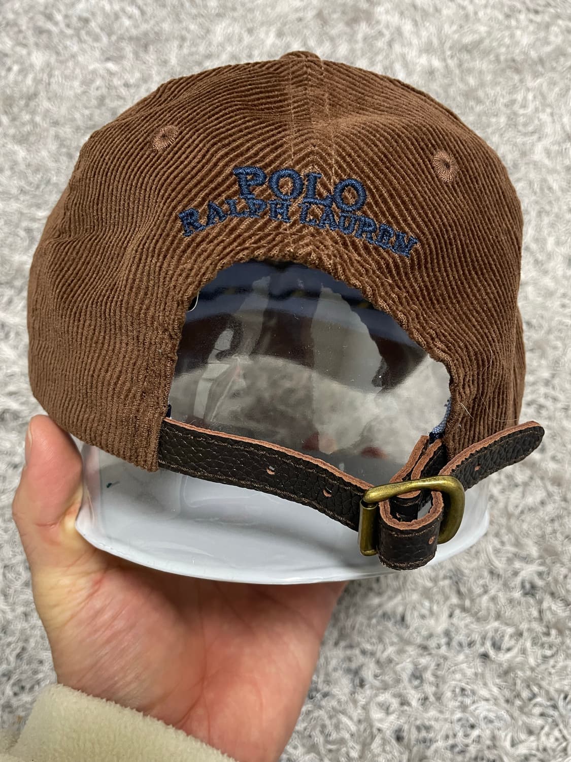 폴로Polo 컬러포니 다크브라운 코듀로이 캡 Free 상품이미지3