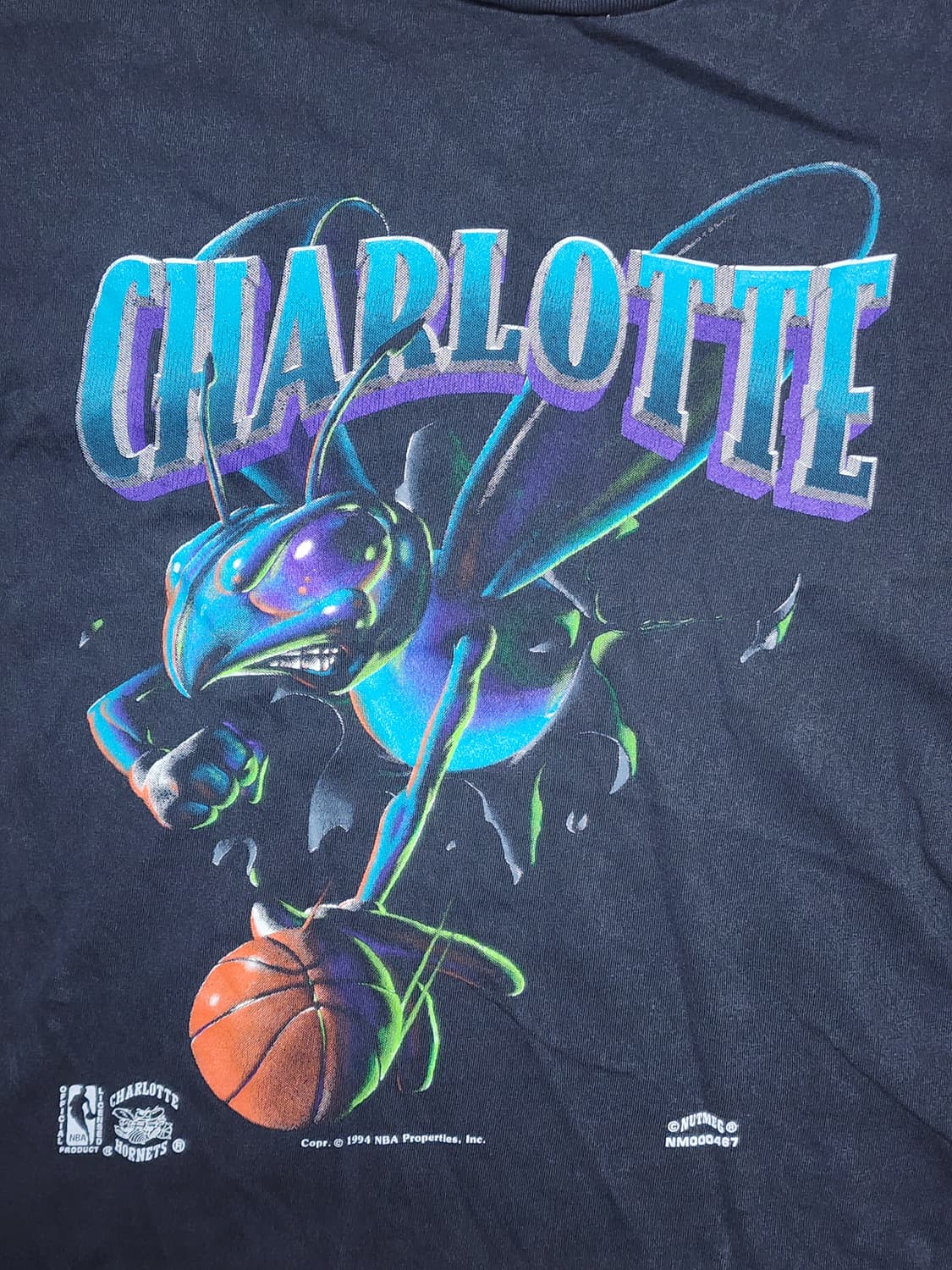 1994 오리지널 빈티지 NBA 샬럿 호네츠 넛멕 티셔츠54 상품이미지3