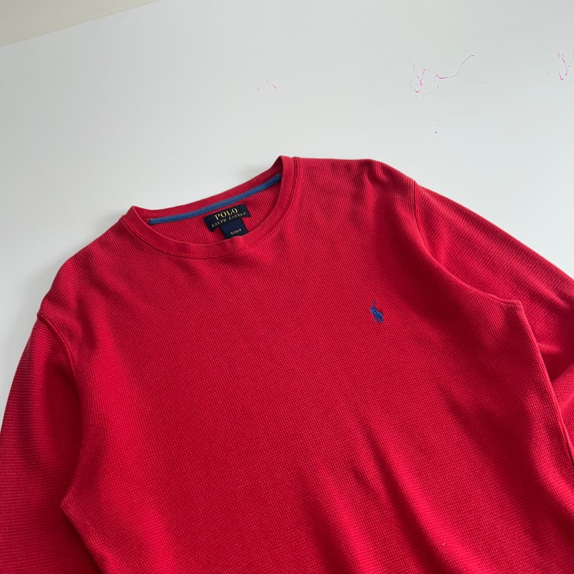 Polo 블루 포니 레드 와플 니트 상품이미지4
