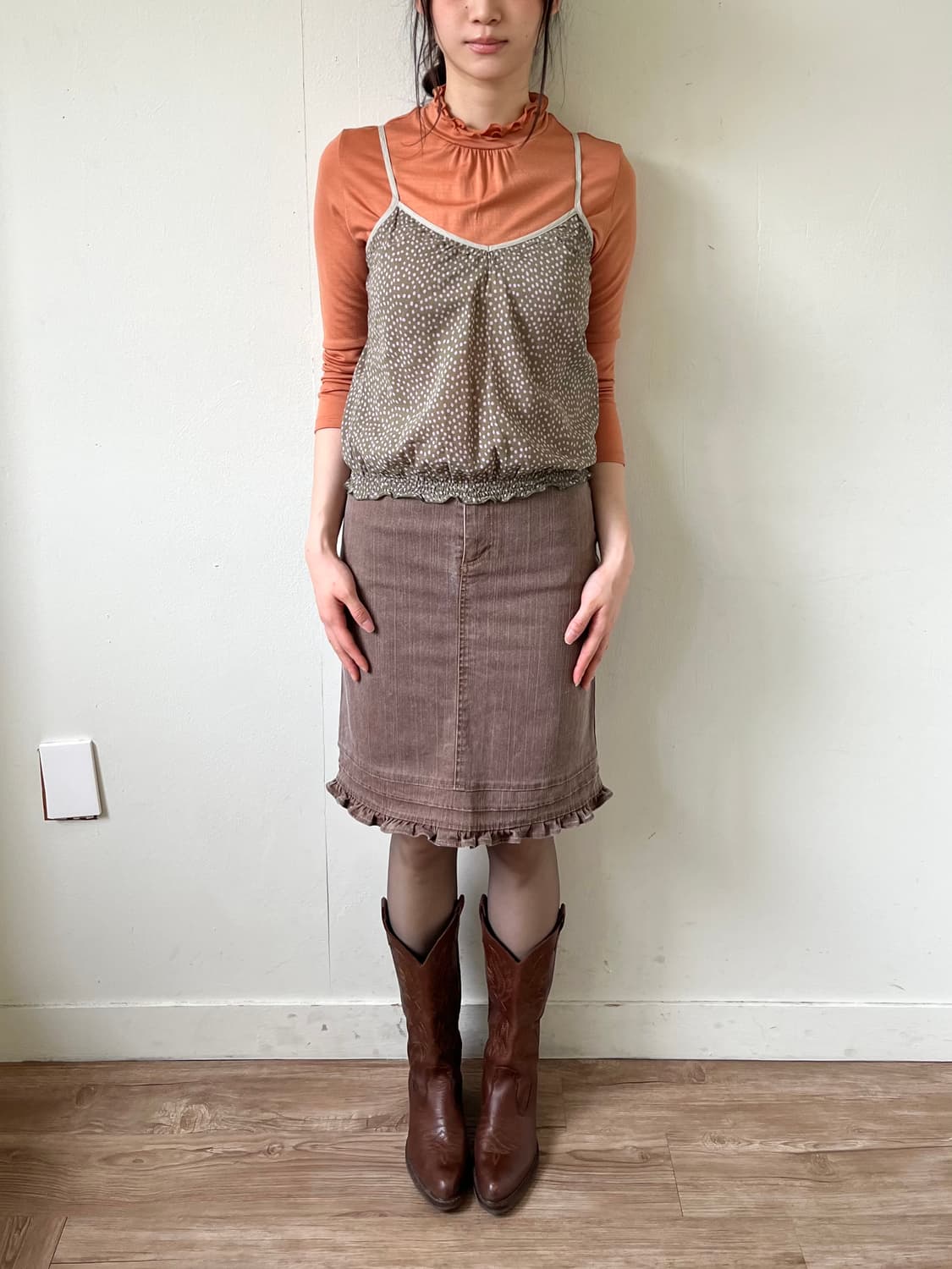 a.v.v 데님 플레어 스커트 상품이미지8