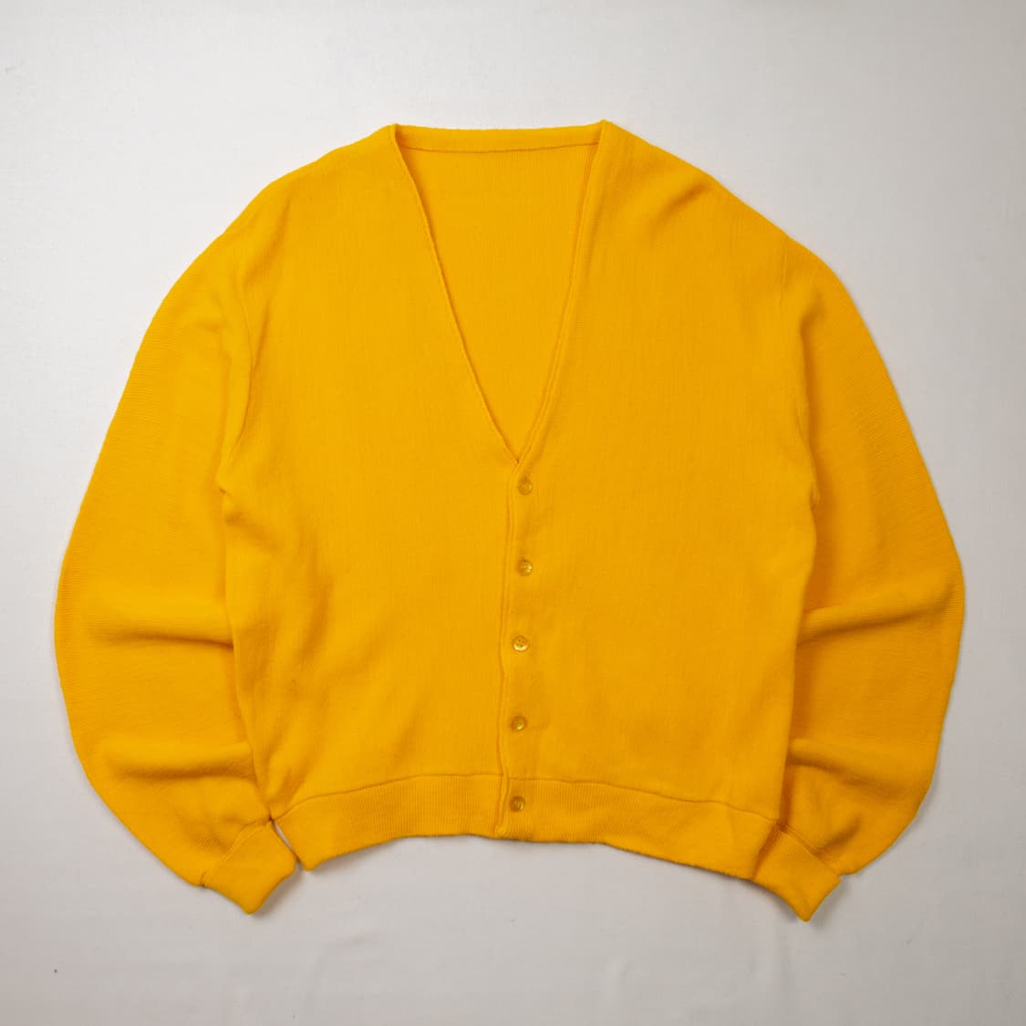 70s 버진 올른 아크릴 가디건 머스타드 상품이미지1